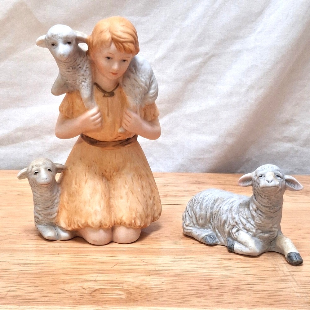 Vintage HOMCO Shepard Boy and Sheep #5599 Retired Replacement Nativity
